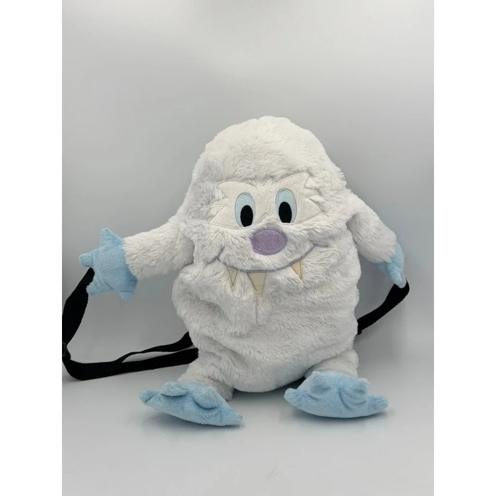 Disney Parks Matterhorn Abominable Snowman Harold Plush Backpack White Blue 14in